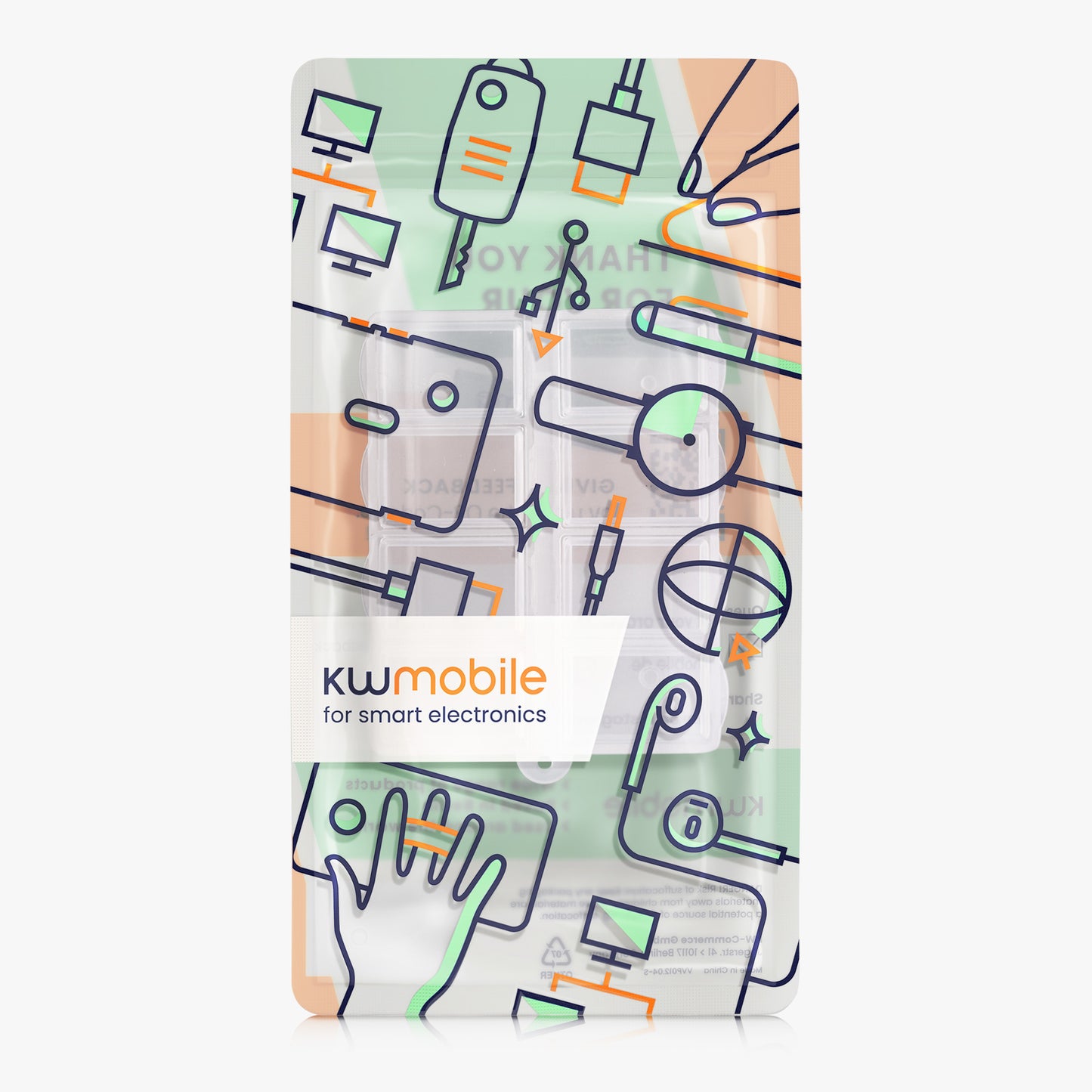 kwmobile Kunststoff Medikamentenbox mit 8 Fächern Tablettenbox 7,5 x 6,3 x 2,5 cm Tablettendose Pillendose Dose
