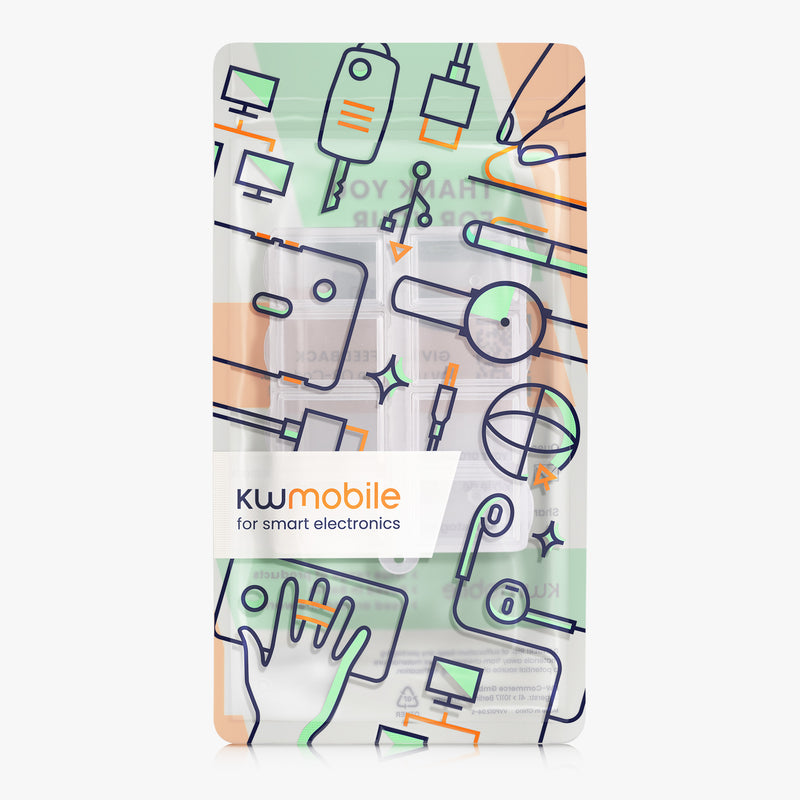 kwmobile Kunststoff Medikamentenbox mit 8 Fächern Tablettenbox 7,5 x 6,3 x 2,5 cm Tablettendose Pillendose Dose