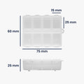 kwmobile Kunststoff Medikamentenbox mit 8 Fächern Tablettenbox 7,5 x 6,3 x 2,5 cm Tablettendose Pillendose Dose
