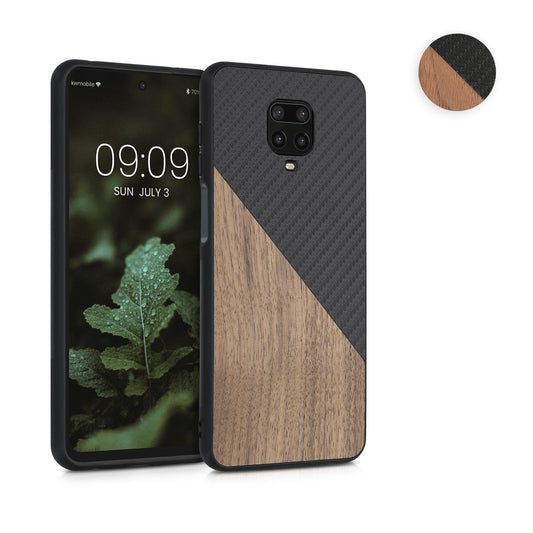 kwmobile Hülle kompatibel mit Xiaomi Redmi Note 9S / 9 Pro / 9 Pro Max - Handyhülle - Handy Schutzhülle - Smartphone Cover - Dunkelbraun Dunkelbraun  [dsg01]