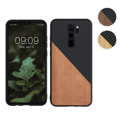 kwmobile Hülle kompatibel mit Xiaomi Redmi Note 8 Pro - Handyhülle - Handy Schutzhülle - Smartphone Cover - Hellbraun Schwarz Hellbraun  [dsg03]