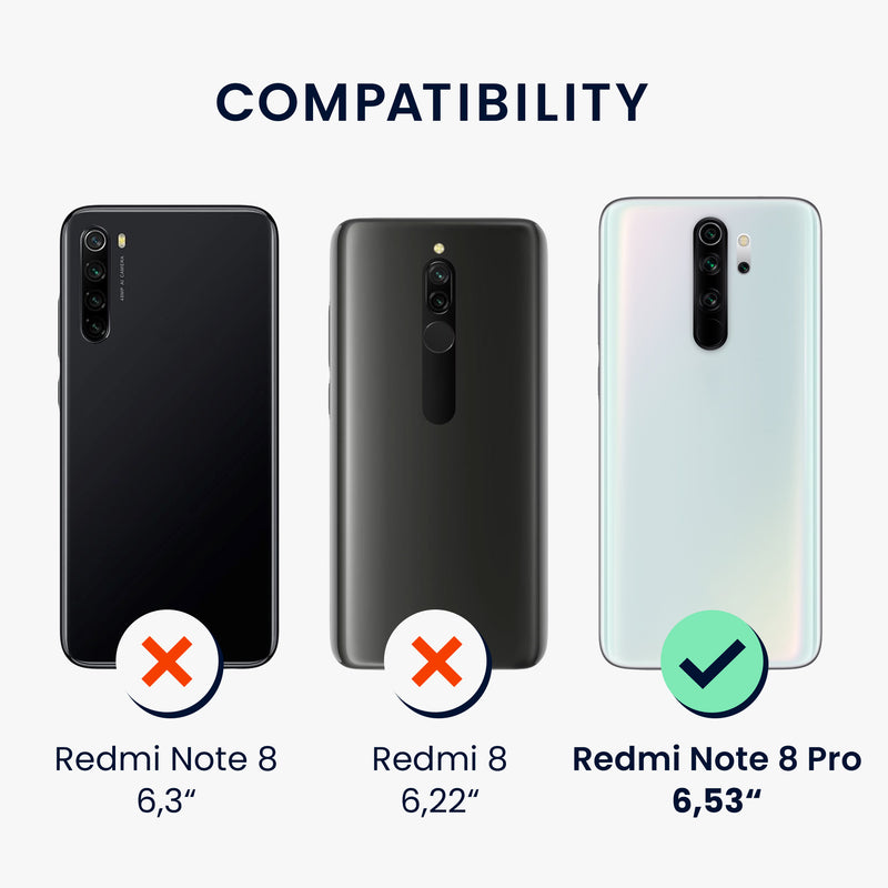 kwmobile Hülle kompatibel mit Xiaomi Redmi Note 8 Pro - Handyhülle - Handy Schutzhülle - Smartphone Cover