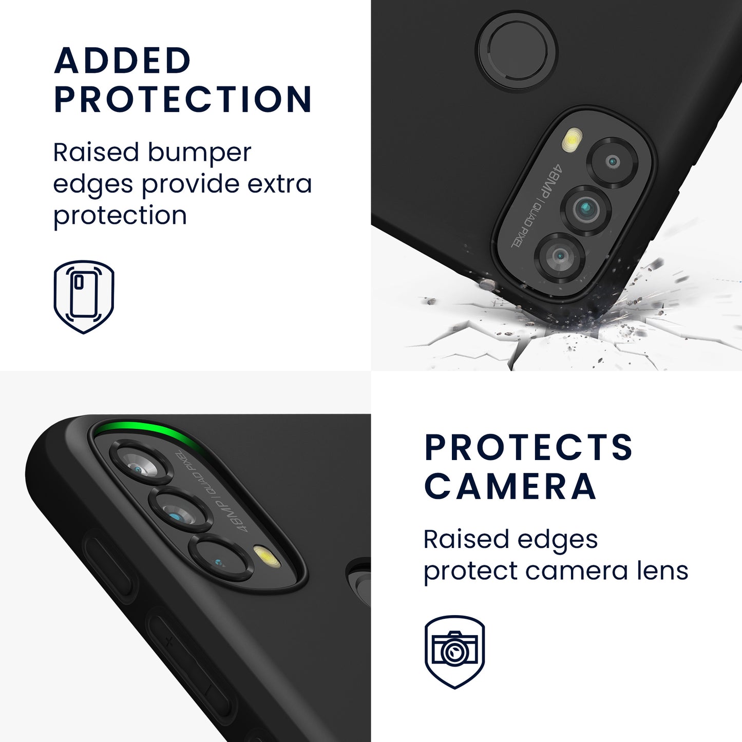 kwmobile Handyhülle für Motorola Moto E40 Hülle - Kabelloses Laden - Schutzhülle Cover