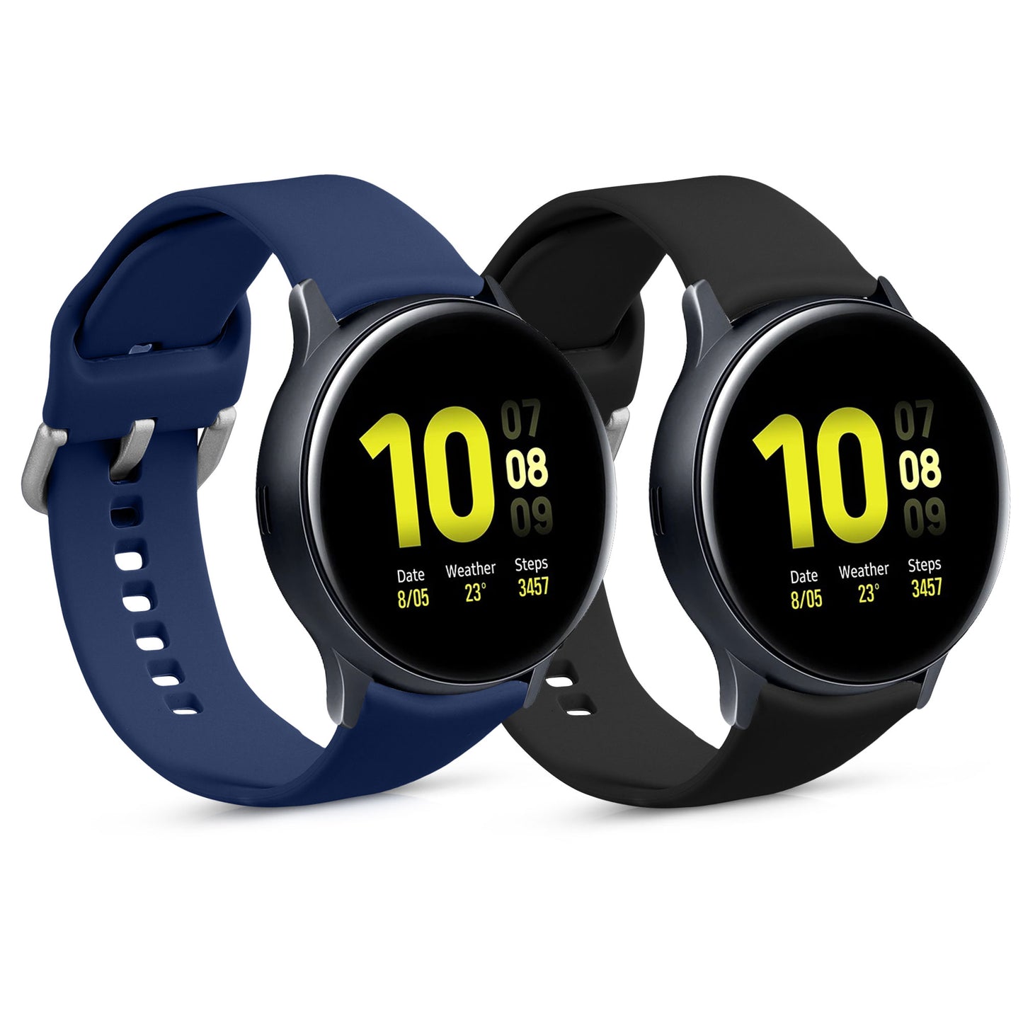 kwmobile Uhrenarmband für Samsung Galaxy Active 2 / Watch 4 / 5 / 6 Galaxy Watch 7 / FE Armband Fitnesstracker Band Set Ersatzarmband Smartwatch