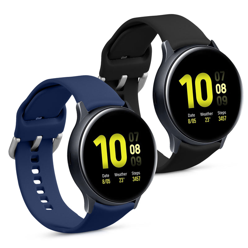kwmobile Uhrenarmband für Samsung Galaxy Active 2 / Watch 4 / 5 / 6 Galaxy Watch 7 / FE Armband Fitnesstracker Band Set Ersatzarmband Smartwatch