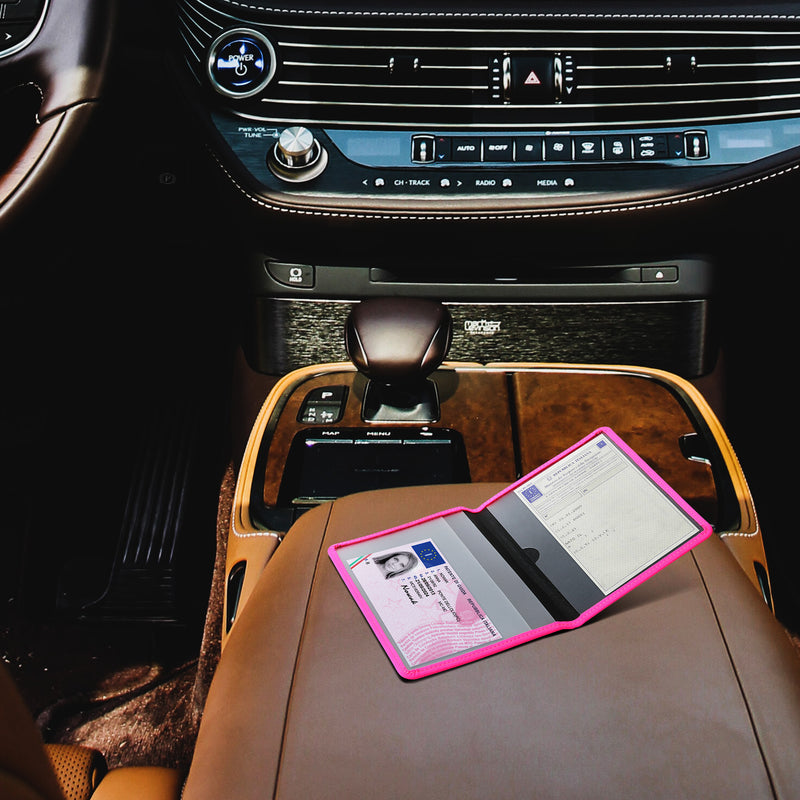 kwmobile Fahrzeugschein Hülle mit Kartenfächern - Tasche für italienische Auto Zulassungsbescheinigung Führerschein