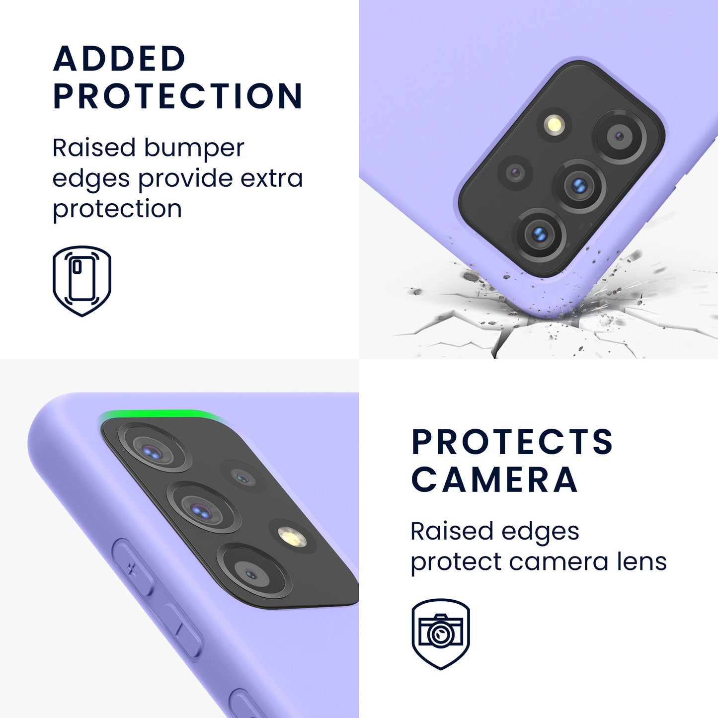 kwmobile Hülle kompatibel mit Samsung Galaxy A52 / A52 5G / A52s 5G Hülle - Schutzhülle für kabelloses Laden - Case