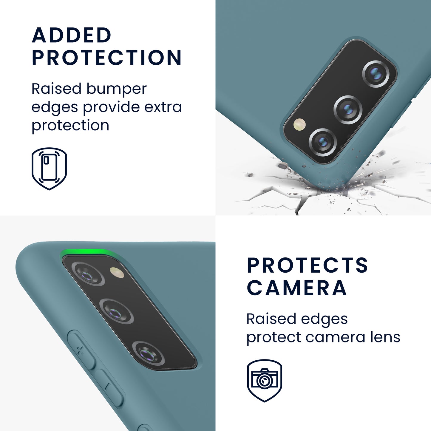 Slim Gummierte Silikon Hülle für Samsung Galaxy S20 FE in Cool Mint