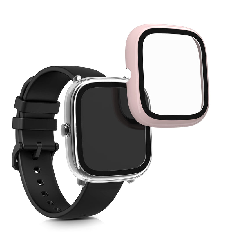 kwmobile Glas Hülle für Huami Amazfit GTS 2 Mini Schutzhülle Fullbody Fitnesstracker Case Set