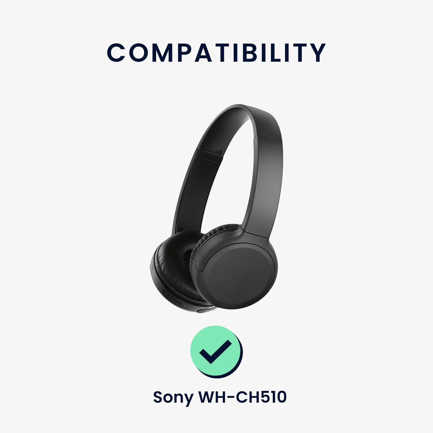 kwmobile Ohr Polster für Sony WH-CH510 Ohrpolster Ersatz Kopfhörer Ersatzteile Over Ear Headphones