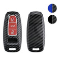 kwmobile Autoschlüssel Hülle kompatibel mit Audi A6 A7 A8 Q7 Q8 3-Tasten Autoschlüssel Keyless - Hardcover Schutzhülle Schlüsselhülle Cover in Schwarz Schwarz  [dsg03]