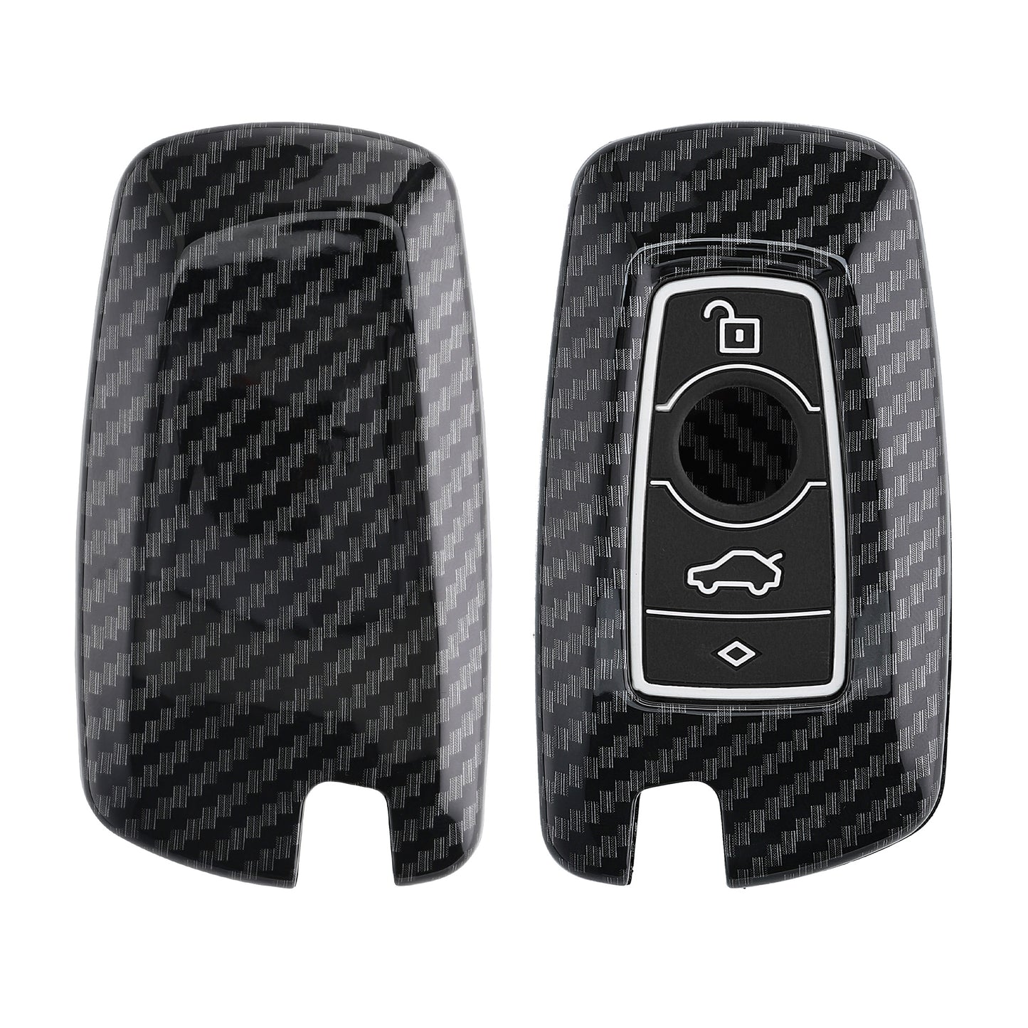 kwmobile Autoschlüssel Hülle kompatibel mit BMW 3-Tasten Funk Autoschlüssel (nur Keyless Go) Hardcover Schutzhülle Schlüsselhülle Cover