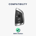kwmobile Autoschlüssel Hülle kompatibel mit BMW 3-Tasten Smart Key Autoschlüssel Hardcover Schutzhülle Schlüsselhülle Cover