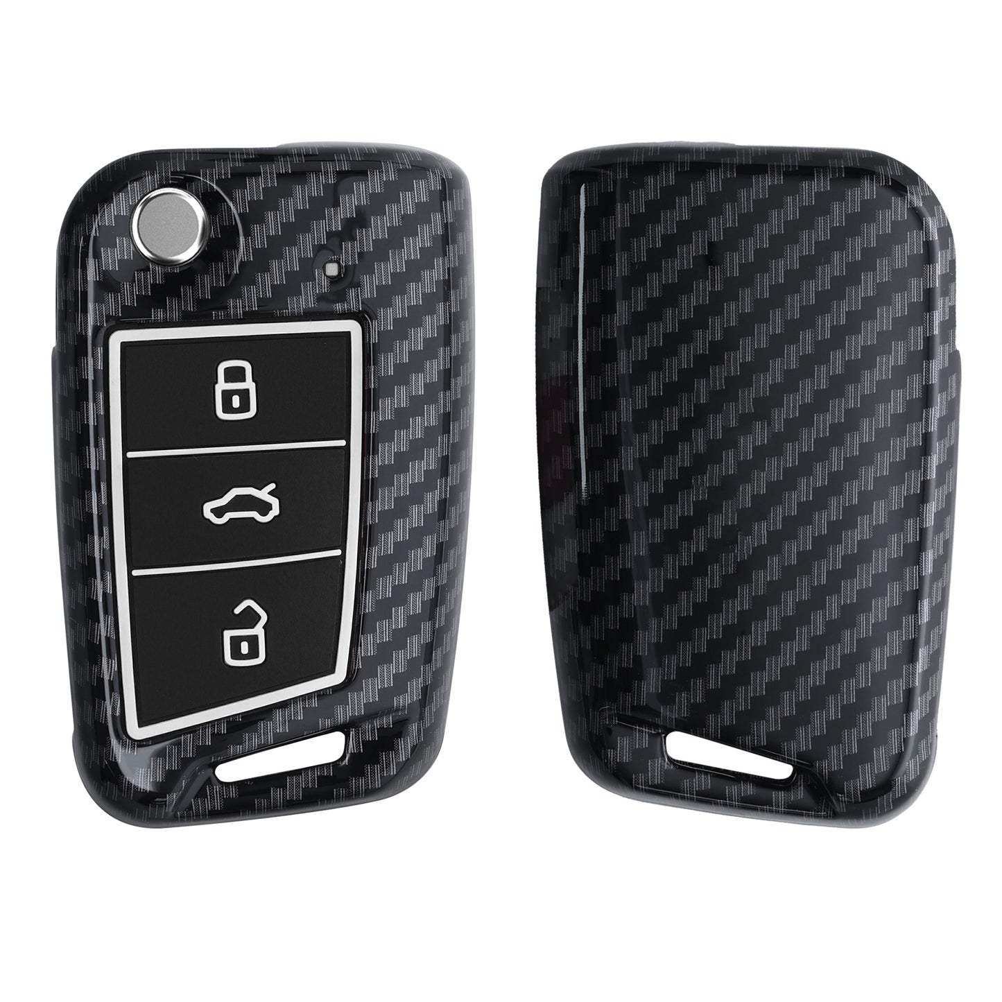 kwmobile Autoschlüssel Hülle kompatibel mit VW Golf 7 MK7 3-Tasten Autoschlüssel Hardcover Schutzhülle Schlüsselhülle Cover