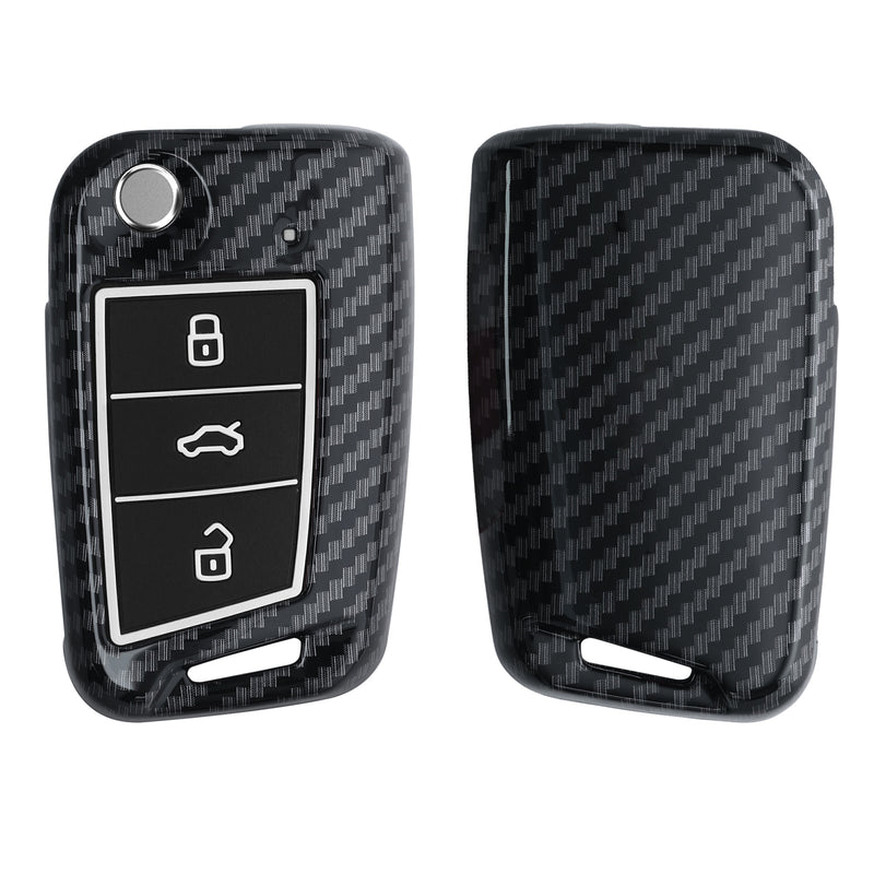 kwmobile Autoschlüssel Hülle kompatibel mit VW Golf 7 MK7 3-Tasten Autoschlüssel Hardcover Schutzhülle Schlüsselhülle Cover
