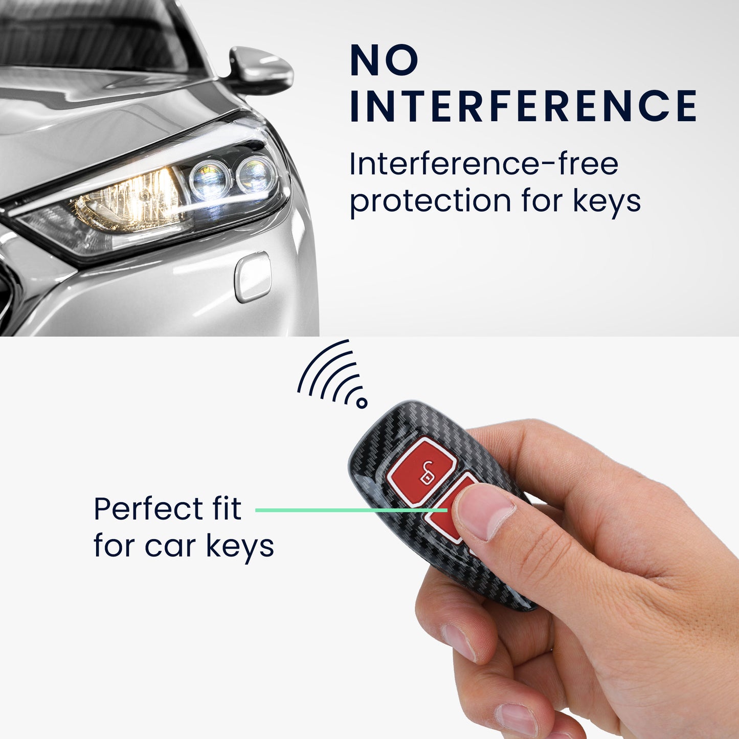 kwmobile Autoschlüssel Hülle kompatibel mit Ford 3-Tasten Autoschlüssel Keyless Go Hardcover Schutzhülle Cover