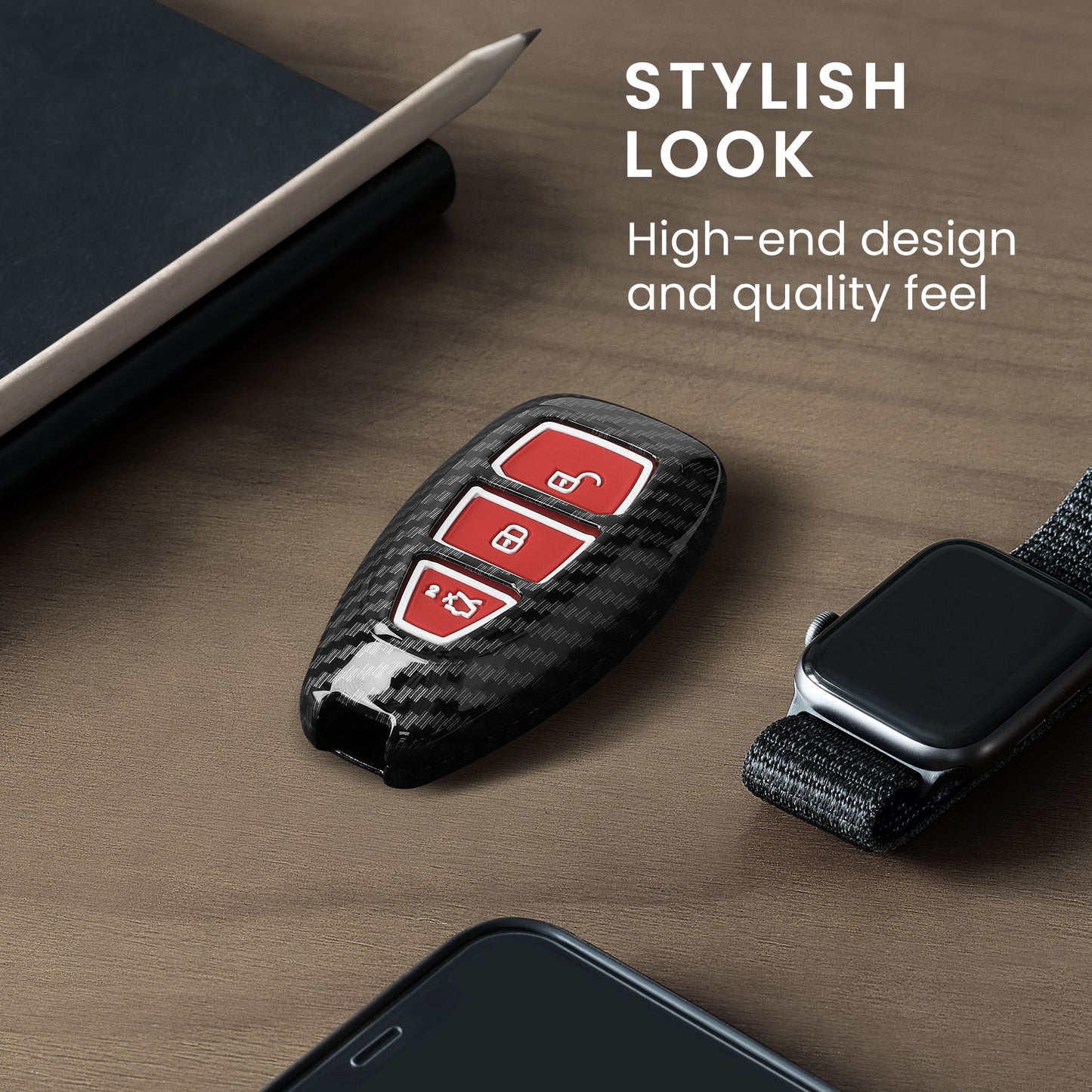 kwmobile Autoschlüssel Hülle kompatibel mit Ford 3-Tasten Autoschlüssel Keyless Go Hardcover Schutzhülle Cover