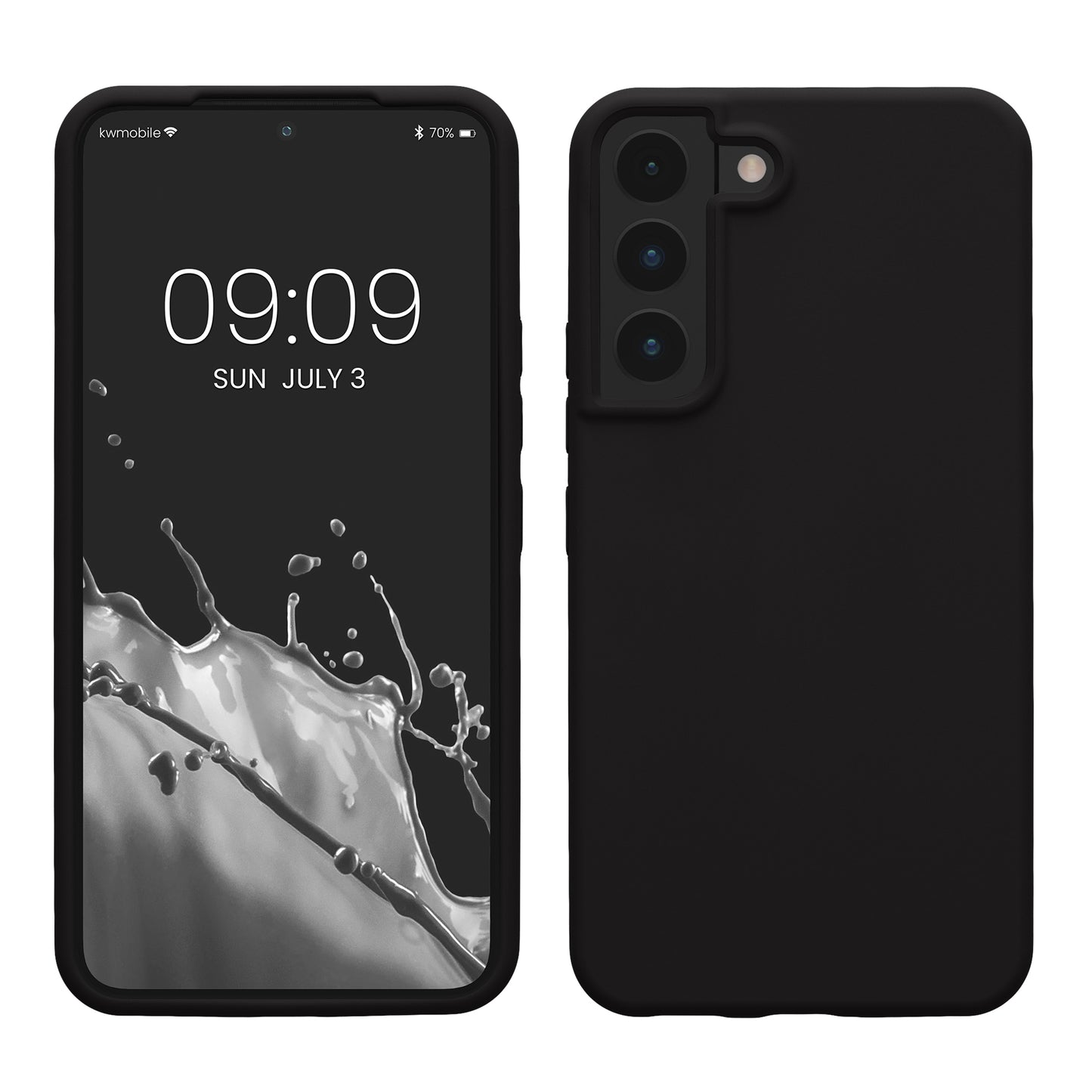 kwmobile Schutzhülle kompatibel mit Samsung S22 Hülle Silikon Case Handyhülle weiche Oberfläche kabelloses Laden