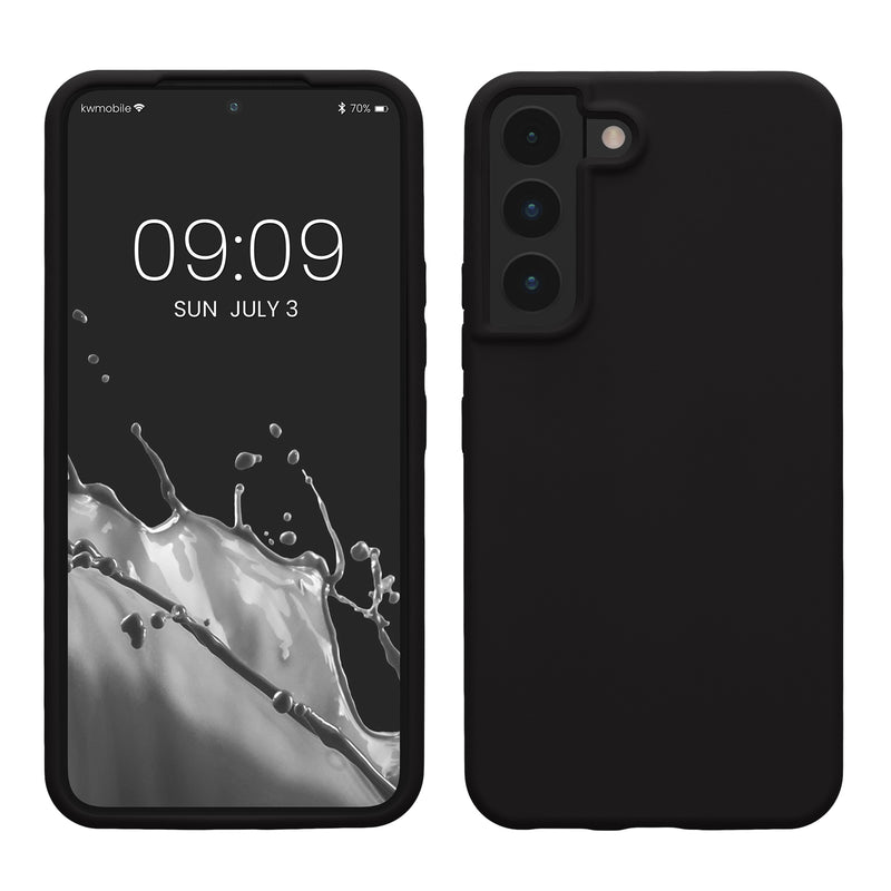 kwmobile Schutzhülle kompatibel mit Samsung S22 Hülle Silikon Case Handyhülle weiche Oberfläche kabelloses Laden