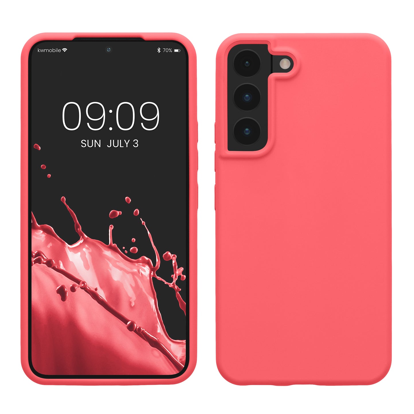 kwmobile Schutzhülle kompatibel mit Samsung S22 Hülle Silikon Case Handyhülle weiche Oberfläche kabelloses Laden