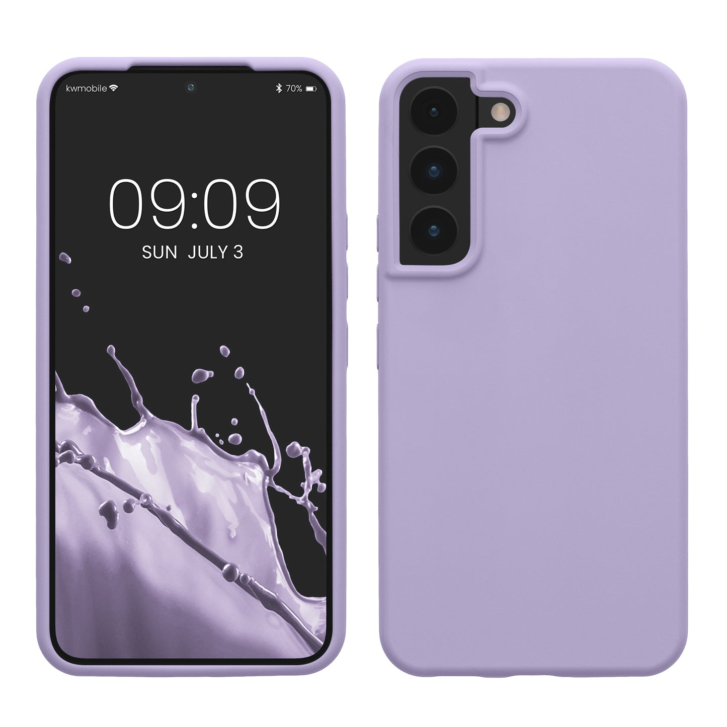 kwmobile Schutzhülle kompatibel mit Samsung S22 Hülle Silikon Case Handyhülle weiche Oberfläche kabelloses Laden