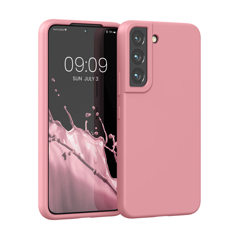 kwmobile Schutzhülle kompatibel mit Samsung S22 Hülle Silikon Case Handyhülle weiche Oberfläche kabelloses Laden