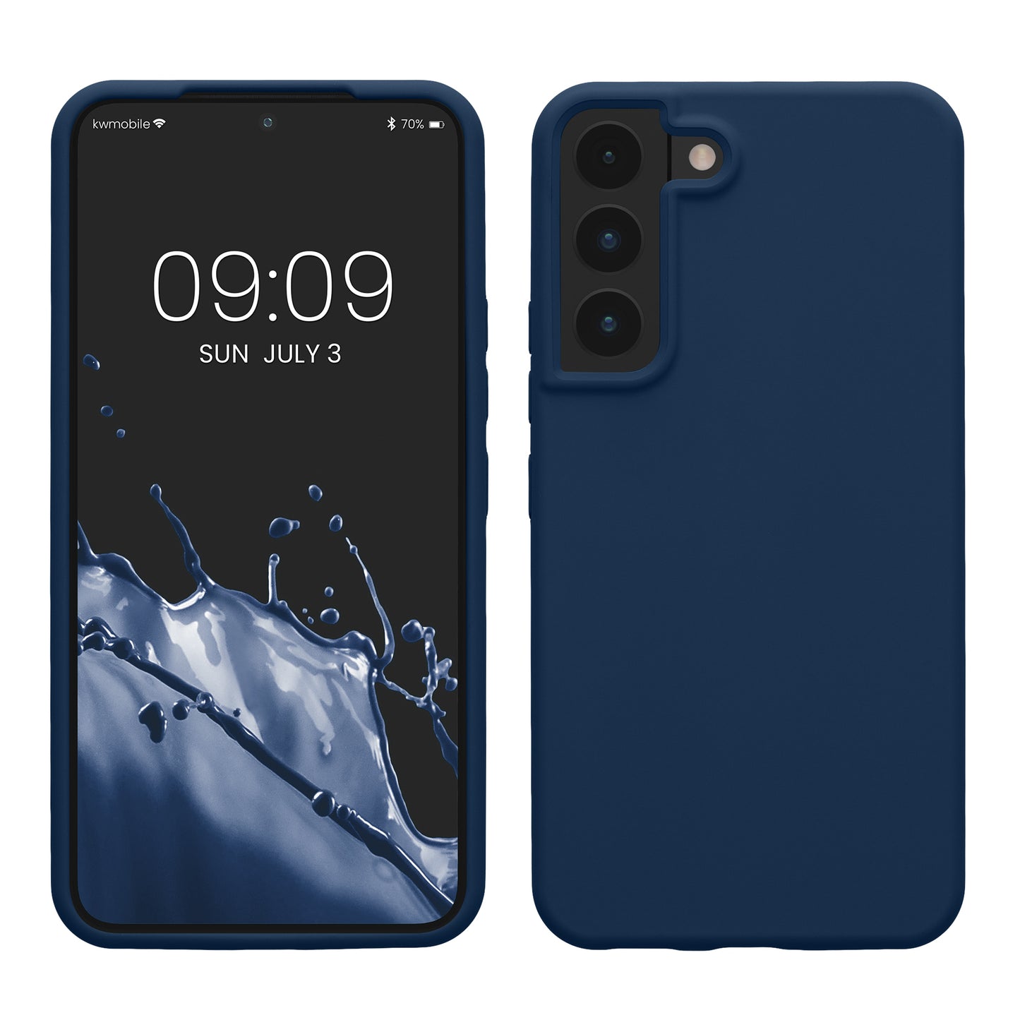 kwmobile Schutzhülle kompatibel mit Samsung S22 Hülle Silikon Case Handyhülle weiche Oberfläche kabelloses Laden