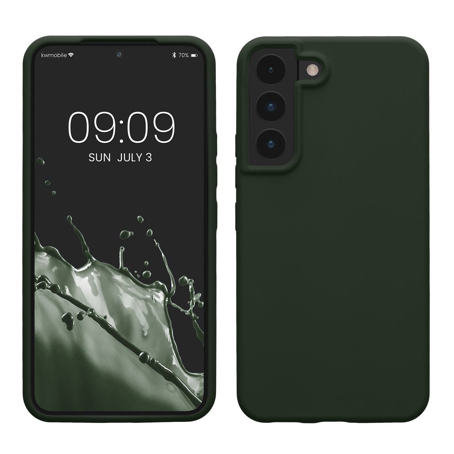 kwmobile Schutzhülle kompatibel mit Samsung S22 Hülle Silikon Case Handyhülle weiche Oberfläche kabelloses Laden