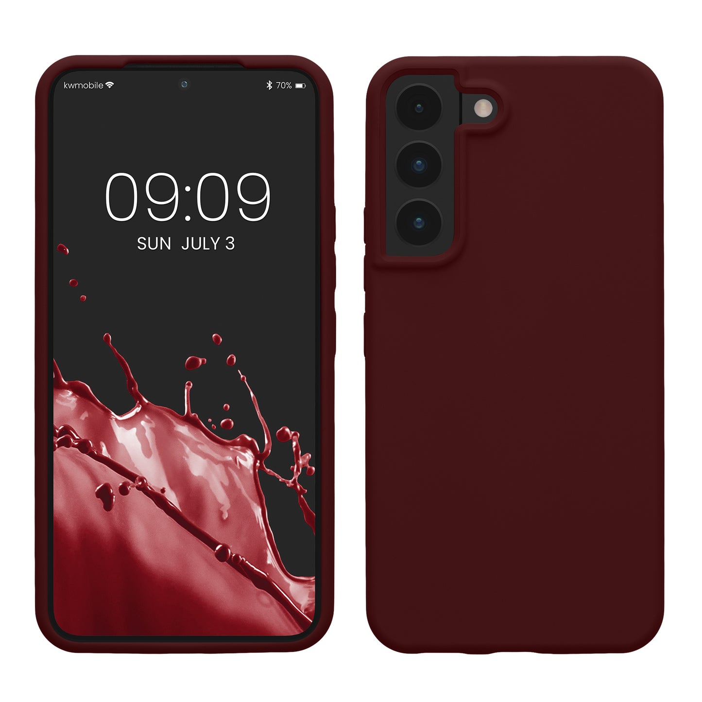 kwmobile Schutzhülle kompatibel mit Samsung S22 Hülle Silikon Case Handyhülle weiche Oberfläche kabelloses Laden