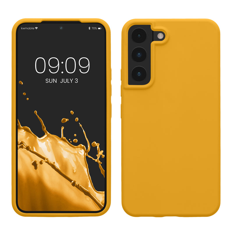 kwmobile Schutzhülle kompatibel mit Samsung S22 Hülle Silikon Case Handyhülle weiche Oberfläche kabelloses Laden