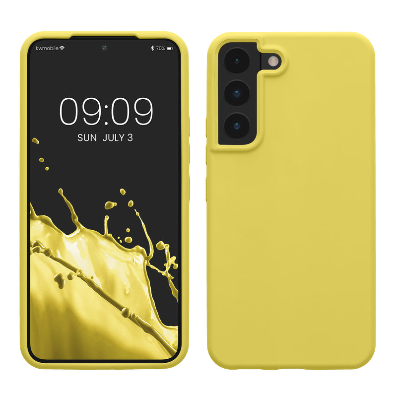 kwmobile Schutzhülle kompatibel mit Samsung S22 Hülle Silikon Case Handyhülle weiche Oberfläche kabelloses Laden