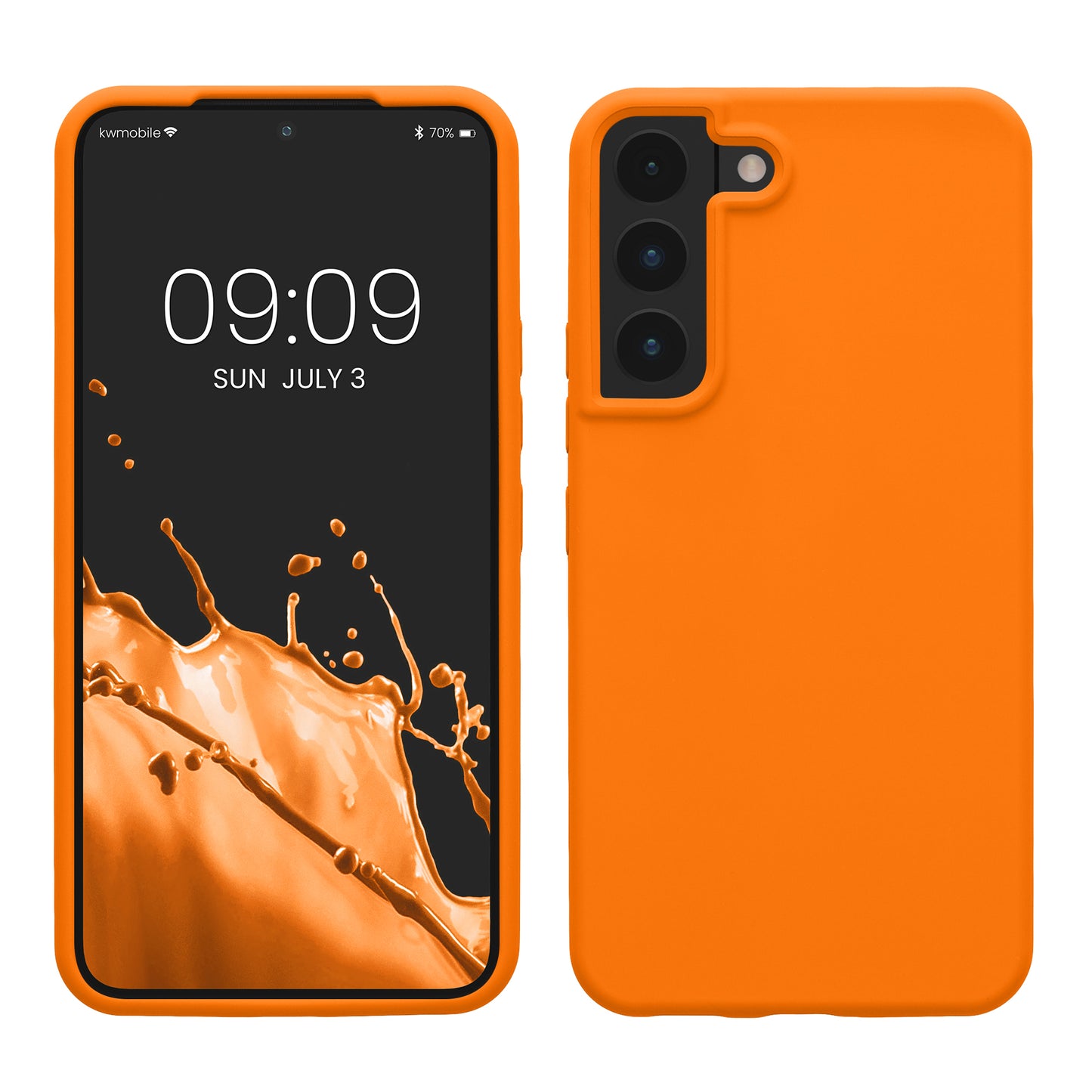 kwmobile Schutzhülle kompatibel mit Samsung S22 Hülle Silikon Case Handyhülle weiche Oberfläche kabelloses Laden