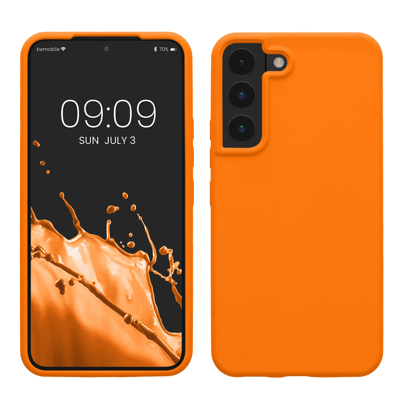 kwmobile Schutzhülle kompatibel mit Samsung S22 Hülle Silikon Case Handyhülle weiche Oberfläche kabelloses Laden