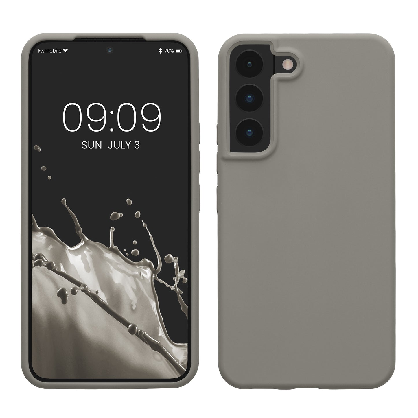 kwmobile Schutzhülle kompatibel mit Samsung S22 Hülle Silikon Case Handyhülle weiche Oberfläche kabelloses Laden