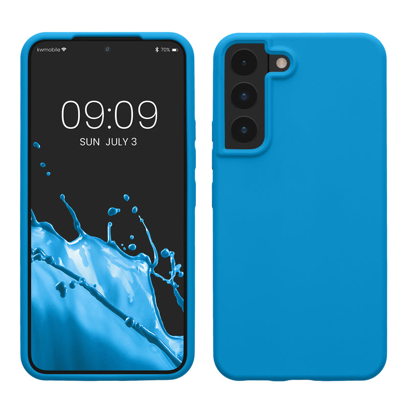 kwmobile Schutzhülle kompatibel mit Samsung S22 Hülle Silikon Case Handyhülle weiche Oberfläche kabelloses Laden