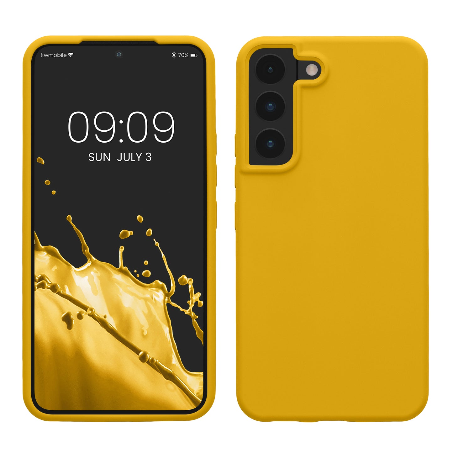 kwmobile Schutzhülle kompatibel mit Samsung S22 Hülle Silikon Case Handyhülle weiche Oberfläche kabelloses Laden