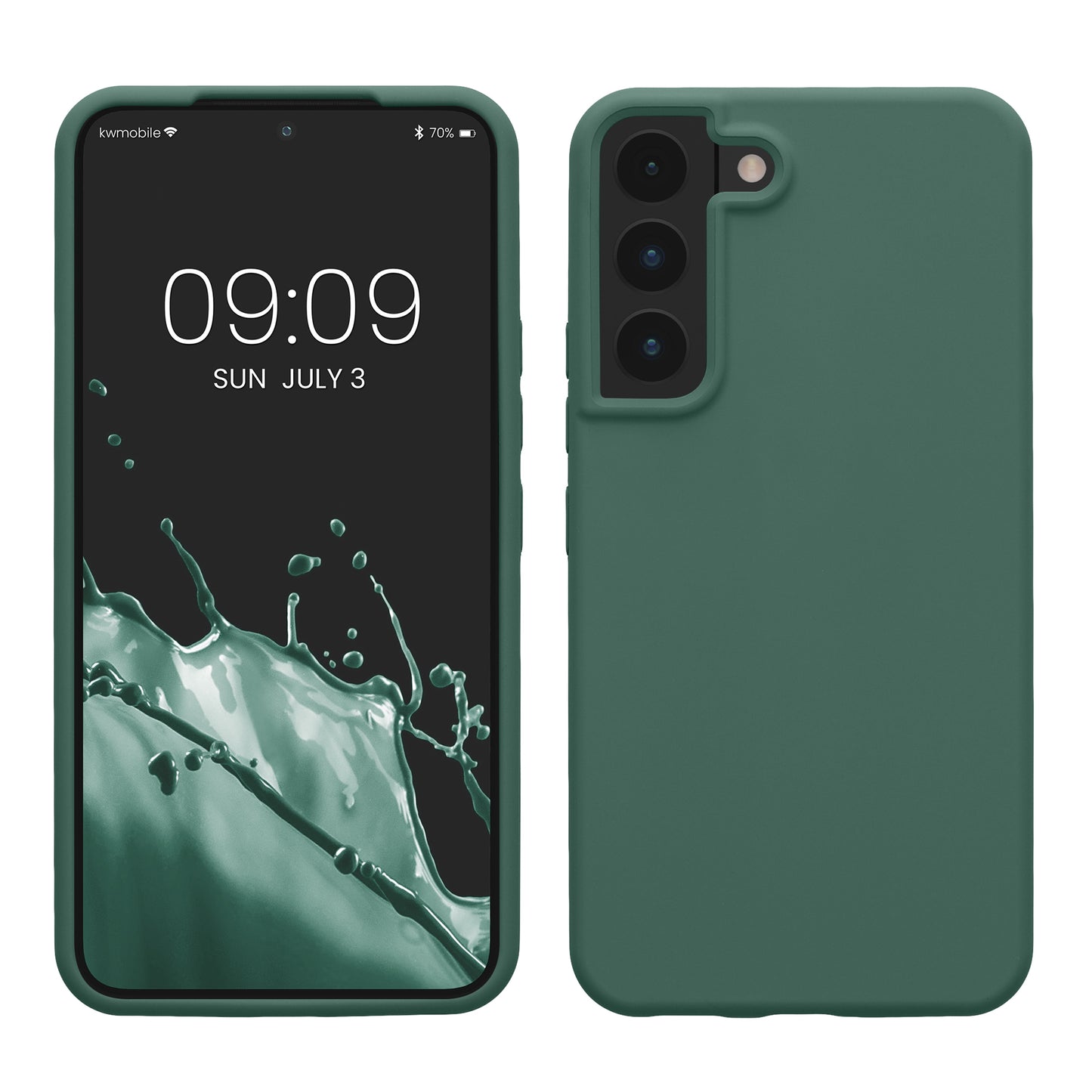 kwmobile Schutzhülle kompatibel mit Samsung S22 Hülle Silikon Case Handyhülle weiche Oberfläche kabelloses Laden