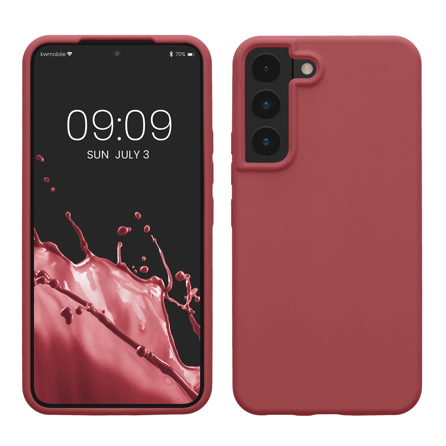 kwmobile Schutzhülle kompatibel mit Samsung S22 Hülle Silikon Case Handyhülle weiche Oberfläche kabelloses Laden