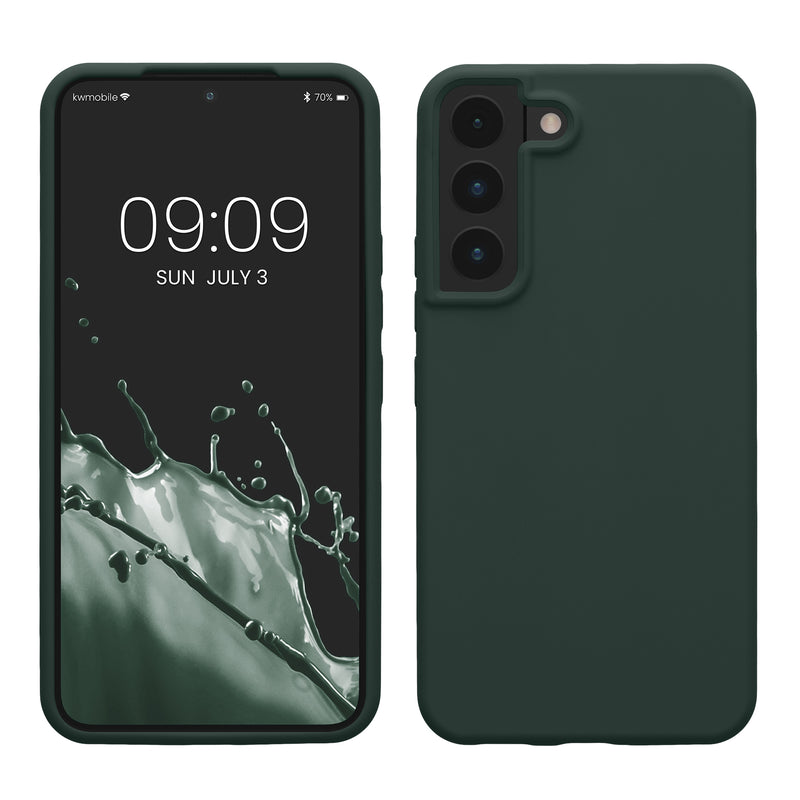 kwmobile Schutzhülle kompatibel mit Samsung S22 Hülle Silikon Case Handyhülle weiche Oberfläche kabelloses Laden