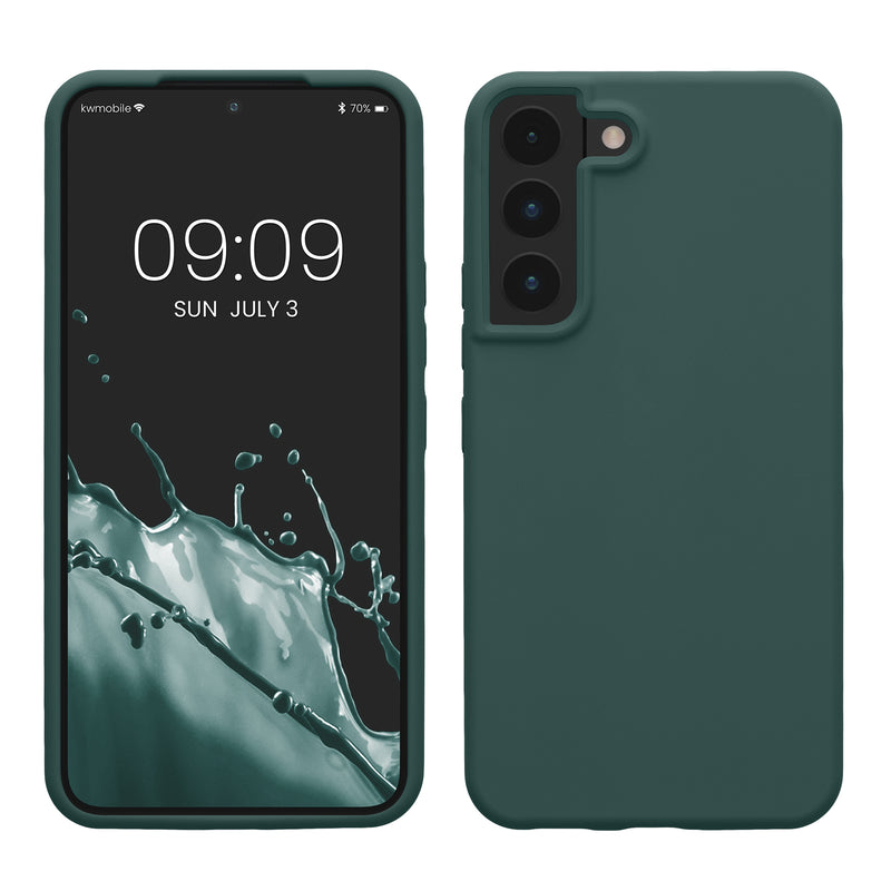 kwmobile Schutzhülle kompatibel mit Samsung S22 Hülle Silikon Case Handyhülle weiche Oberfläche kabelloses Laden