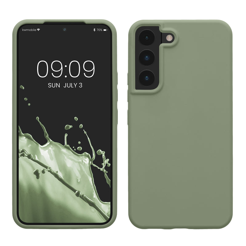 kwmobile Schutzhülle kompatibel mit Samsung S22 Hülle Silikon Case Handyhülle weiche Oberfläche kabelloses Laden