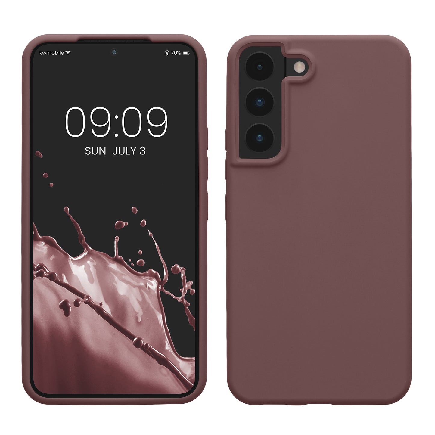 kwmobile Schutzhülle kompatibel mit Samsung S22 Hülle Silikon Case Handyhülle weiche Oberfläche kabelloses Laden