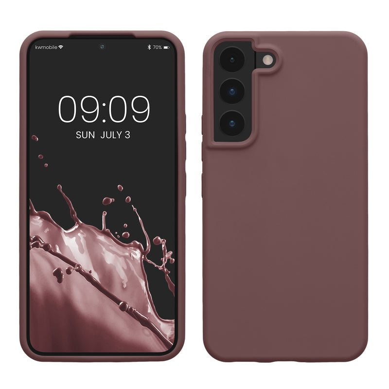 kwmobile Schutzhülle kompatibel mit Samsung S22 Hülle Silikon Case Handyhülle weiche Oberfläche kabelloses Laden