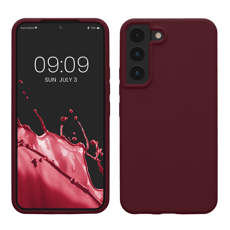 kwmobile Schutzhülle kompatibel mit Samsung S22 Hülle Silikon Case Handyhülle weiche Oberfläche kabelloses Laden