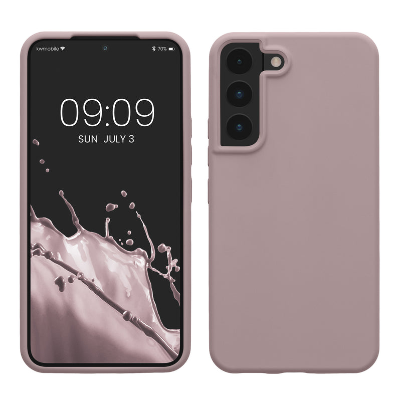 kwmobile Schutzhülle kompatibel mit Samsung S22 Hülle Silikon Case Handyhülle weiche Oberfläche kabelloses Laden