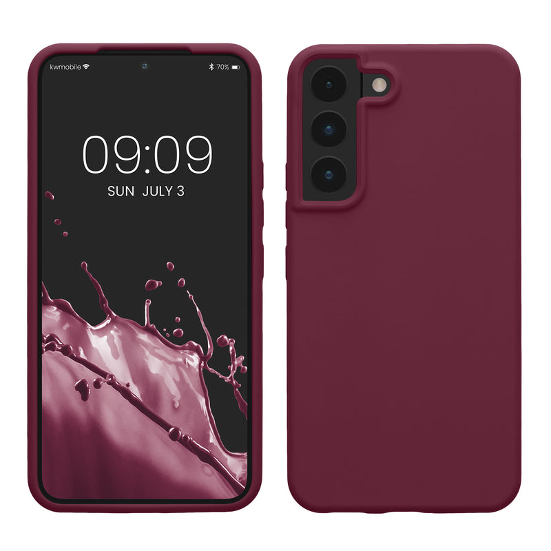kwmobile Schutzhülle kompatibel mit Samsung S22 Hülle Silikon Case Handyhülle weiche Oberfläche kabelloses Laden