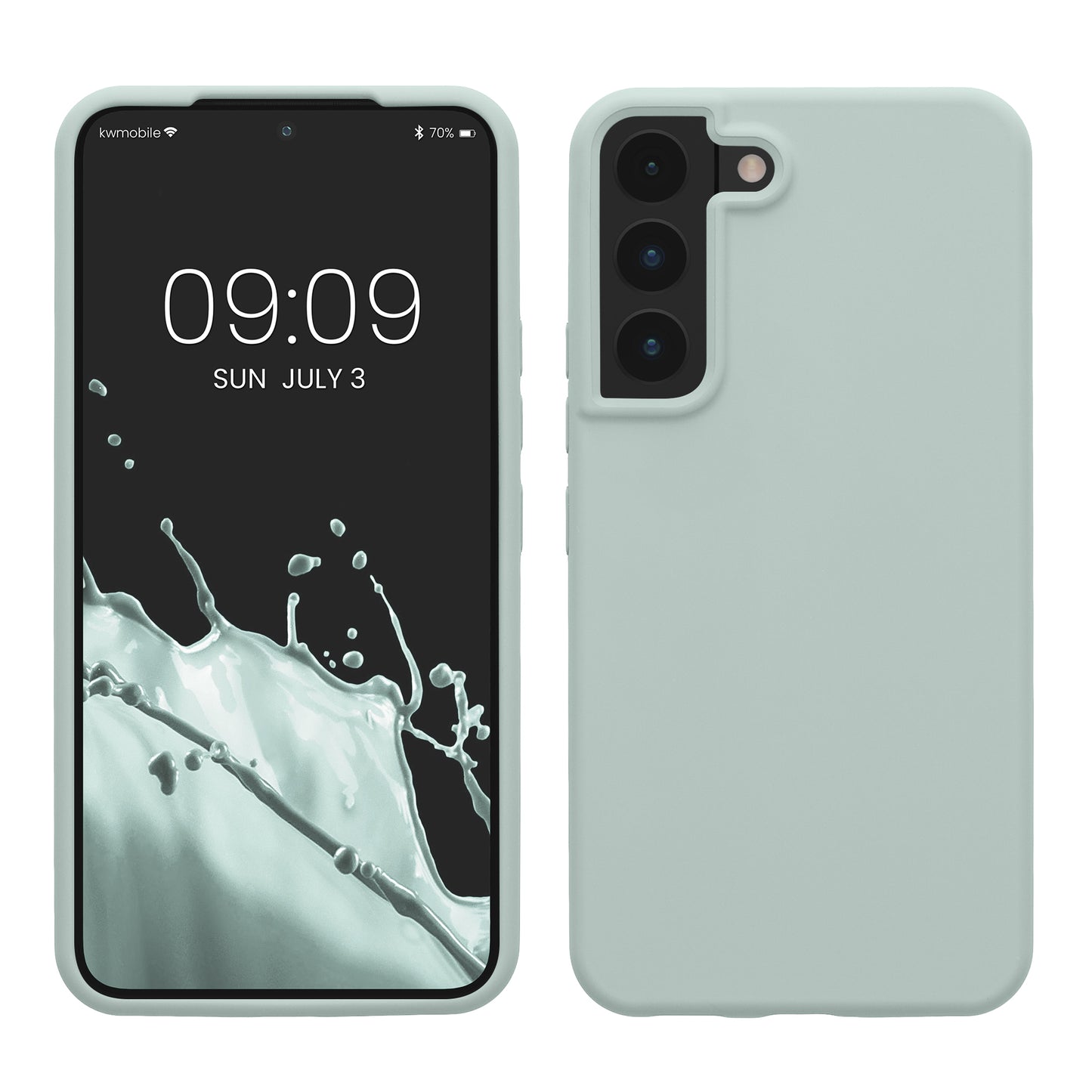 kwmobile Schutzhülle kompatibel mit Samsung S22 Hülle Silikon Case Handyhülle weiche Oberfläche kabelloses Laden