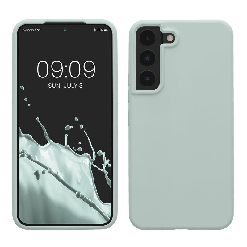 kwmobile Schutzhülle kompatibel mit Samsung S22 Hülle Silikon Case Handyhülle weiche Oberfläche kabelloses Laden