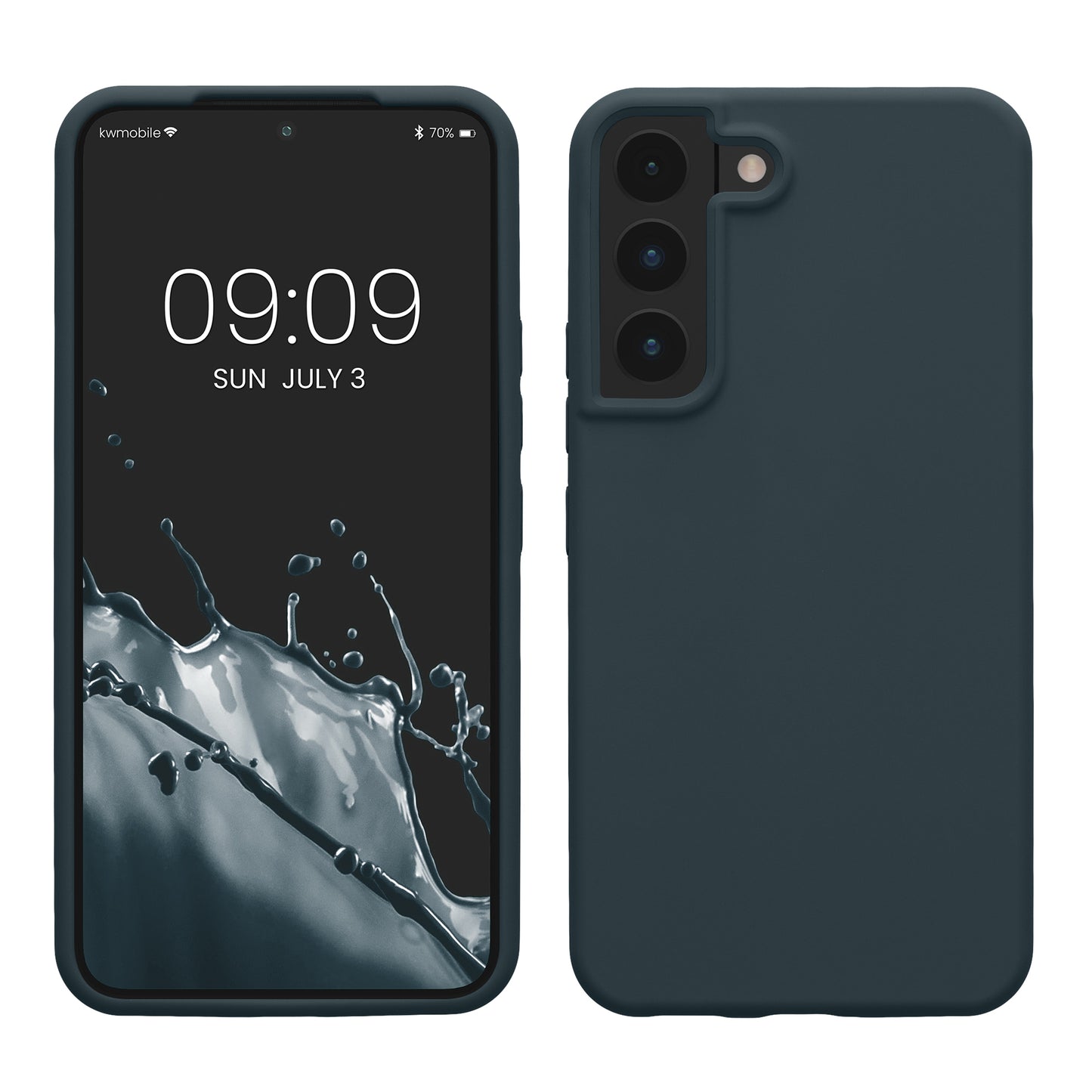 kwmobile Schutzhülle kompatibel mit Samsung S22 Hülle Silikon Case Handyhülle weiche Oberfläche kabelloses Laden