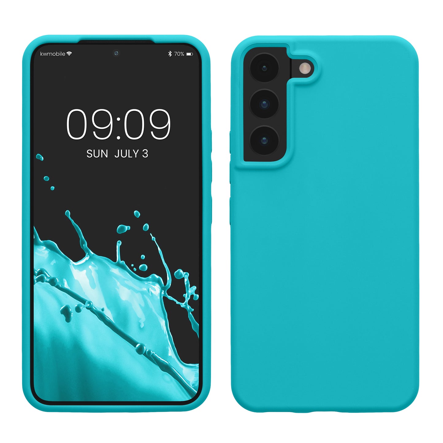 kwmobile Schutzhülle kompatibel mit Samsung S22 Hülle Silikon Case Handyhülle weiche Oberfläche kabelloses Laden